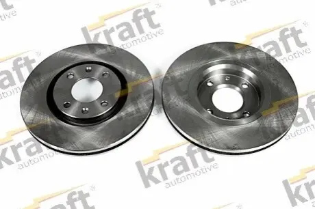 Диск гальмівний (передній) Citroen Berlingo/С3/С4/С5/Peugeot 207/308 02- (283x26) (з покр.) (вент.) KRAFT 6046000