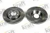 Диск гальмівний (передній) Skoda Fabia/Octavia 96-/Roomster 06-/VW Golf 97-06 (256x22) KRAFT (6046520) зображення 1