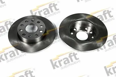 Диск гальмівний (задній) Audi A3/Skoda Octavia/VW Caddy/Golf/Touran 03-15 (256х12) (з покр) (повний) KRAFT 6050520