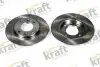 Диск гальмівний (задній) Citroen Saxo/Xsara/Peugeot 106/206/306 91- (247x8) KRAFT (6055540) зображення 1