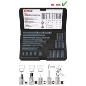 Набір для відновлення різьби M5-M16, 25поз. KS TOOLS 1501305