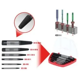 Набір екстракторів, 6 штук KS TOOLS 1501330