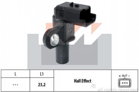 Датчик р/вала, к/вала (аналог EPS 1.953.332/Facet 9.0332) KW 453 332 (фото 1)