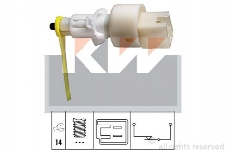 Датчик педали тормозов/сцепки (аналог EPS 1.810.153/Facet 7.1153) KW 510 153 (фото 1)