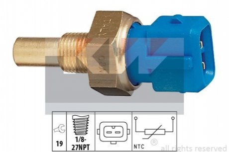 Датчик температури рідини охолодження. Датчик, температура охлаждающей жидкости. Датчик, температура охлаждающей жидкости KW 530156 (фото 1)