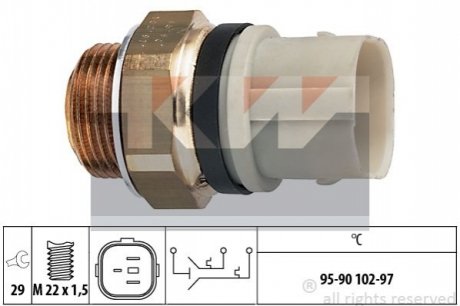 Термовимикач вентилятора радіатора - 550 652 KW 550652 (фото 1)