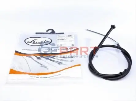 Трос ручника (задній) Citroen Nemo/Peugeot Bipper 1.3-1.4 HDI 08- (1677/1402mm) LINEX 090176 Купити в Україні