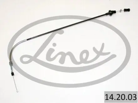 Трос газу (довжина 740мм/377мм) FIAT CINQUECENTO 0.9 07.91-12.93 LINEX 142003