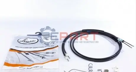 Трос ручника (задній) Ford Connect 02- (+ABS) (висока база) (дисковий гальма) LINEX 150218 Купити в Україні