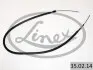 Трос стояночного гальма задн Лів (1480мм/1166мм, гальма: диск) LINEX (350214) зображення 1