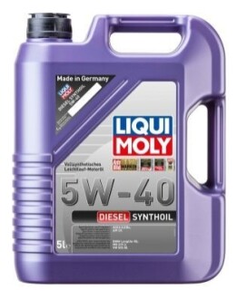 LM 5л DIESEL SYNTHOIL 5W-40 олива двигуна ACEA A3/B4, API CF, BMW Longlife-98 | MB 229.3 | VW 505 00 LIQUI MOLY 1341