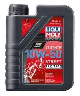 LM 1л RACING SYNTH 4T 10W-50 масло мотор. 4-такт. синт. для мотоциклов LIQUI MOLY 1502