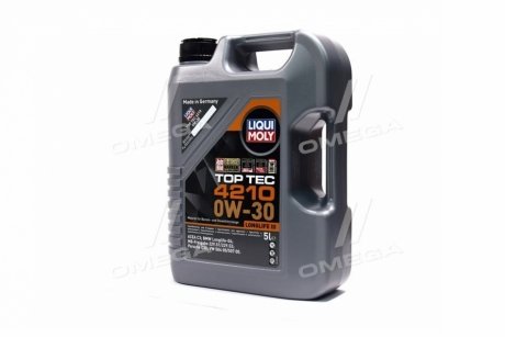 LM 5л TOP TEC 4210 олива двигун. 0W-30 ACEA C3, Porsche C30 VW 504.00, VW 507.00 LIQUI MOLY 21605 (фото 1)