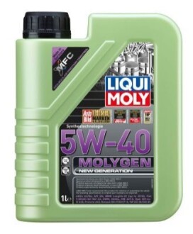 OLEJ LIQUI MOLY 5W40 1L MOLYGEN A3B4 SN LL01 9.55535-H2N2Z2 229.5 GM-LL-B-025 A40 RN0710 502.00 505.00 LIQUI MOLY 8576 (фото 1)