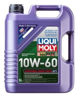 LM 5л SYNTHOIL RACE TECH GT1 10W-60 масло моторне синтетичне LIQUI MOLY 8909