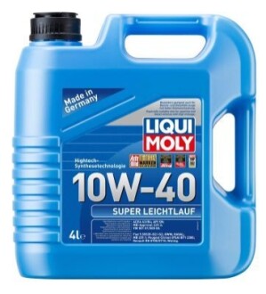 LM 4л SUPER LEICHTLAUF MOTOROIL 10W-40 масло мотор.півс. LIQUI MOLY 9504