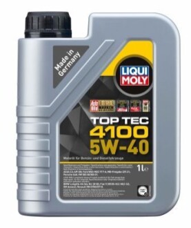 LM 1л TOP TEC 4100 5W-40 масло моторне синтетичне (VW505.01/505.00, BMW LL-04) LIQUI MOLY 9510