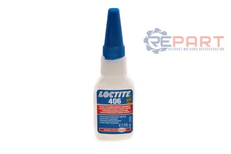 LOCTITE 406, 20g Суперклей для гуми (-40 до +120°С) висока швидкість склеювання Loctite 1955010