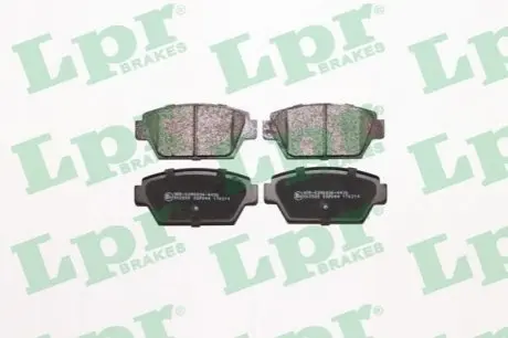 Комплект гальмівних колодок задн, MITSUBISHI COLT III, ECLIPSE I, ECLIPSE II, GALANT V, GALANT VI, LANCER IV 1.3-2.4 06.84-04.99 LPR 05P044