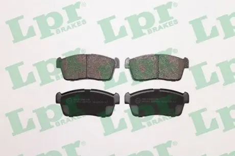 Комплект гальмівних колодок передн, DAIHATSU COPEN, CUORE VII, SIRION, YRV MITSUBISHI MIRAGE / SPACE STAR VI NISSAN PIXO SUBARU JUSTY IV SUZUKI ALTO VI, ALTO VII, CARRY 0.7-1.5 03.00 LPR 05P1110