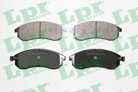Комплект гальмівних колодок передн, MITSUBISHI L200 2.0/2.5D 01.96-12.07 LPR 05P1334