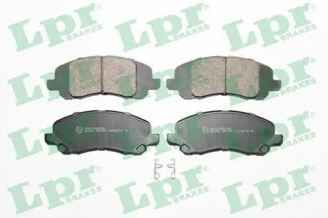 Комплект гальмівних колодок передн, CHRYSLER 200, SEBRING DODGE AVENGER, CALIBER, CARAVAN, JOURNEY JEEP COMPASS, PATRIOT MAZDA CX-7 MITSUBISHI ASX, ECLIPSE, ECLIPSE III 1.3-3.8 10.86 LPR 05P1430