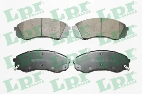 Комплект гальмівних колодок передн, HYUNDAI H-1 CARGO, H-1 TRAVEL KIA CARNIVAL III TOYOTA PROACE, PROACE VERSO 2.0D-2.9D 04.06 LPR 05P1451