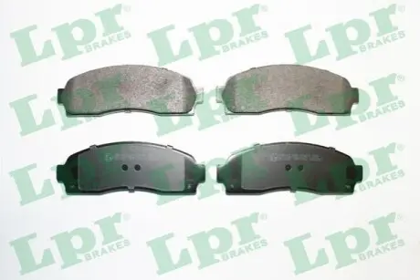 Комплект гальмівних колодок передн, MAZDA 626 I 2.0 03.79-05.82 LPR 05P1542