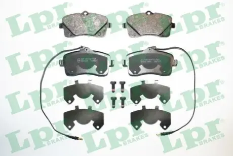 Комплект гальмівних колодок передн, PEUGEOT 407 1.6D-2.0D 03.04-02.11 LPR 05P1601