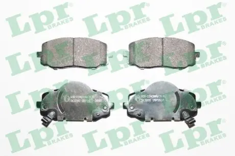Комплект гальмівних колодок передн, HYUNDAI I10 I, I20 I, I20 II 1.0-1.6D 12.07-09.21 LPR 05P1633