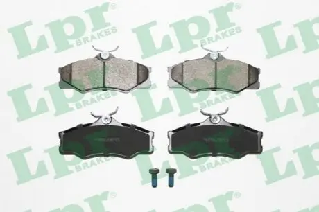 Комплект гальмівних колодок передн, VW TRANSPORTER T3 1.6D-2.1 05.79-07.92 LPR 05P325