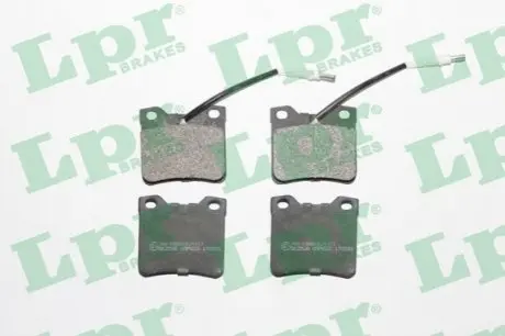 Комплект гальмівних колодок задн, PEUGEOT 406, 607 1.8-3.0 11.95-08.05 LPR 05P623