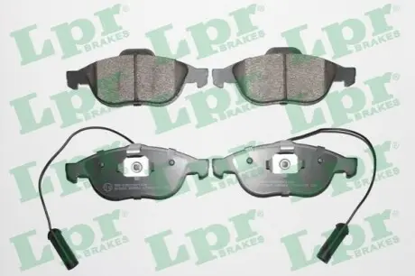 Комплект гальмівних колодок передн, ALFA ROMEO 147, 156 LANCIA LYBRA 1.6-2.5 09.97-03.10 LPR 05P664