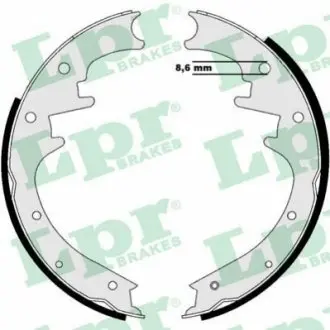 Гальмівна колодка JEEP CHEROKEE, GRAND CHEROKEE I 2.1D-5.2 10.84-01.08 LPR 07205