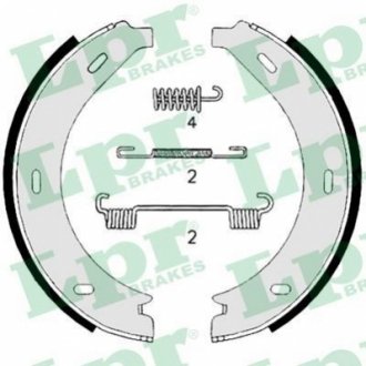 Тормозные колодки ручного тормоза LPR 08740