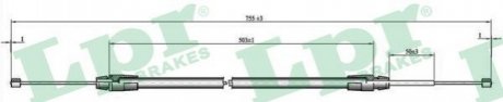 Трос ручного тормоза LPR C0013B (фото 1)