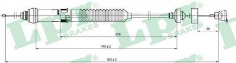 Трос сцепления LPR C0018C