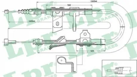 Трос стоянкового гальма LPR C0021B