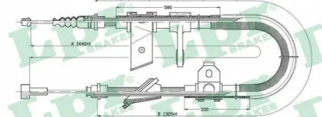 Трос стоянкового гальма LPR C0022B