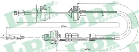 Тросовий привод, привод зчеплення LPR C0025C Купити в Україні