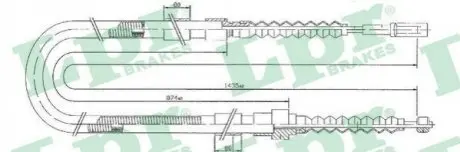 Трос ручного тормоза LPR C0031B