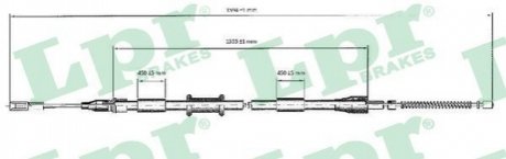 Трос ручного тормоза LPR C0038B