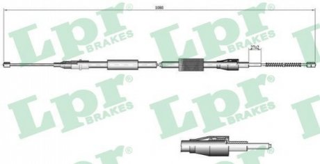 Трос ручного тормоза LPR C0047B