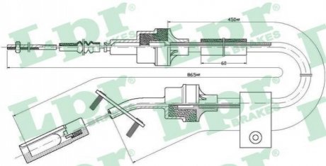 Трос сцепления LPR C0065C (фото 1)