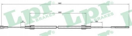 Трос ручного тормоза LPR C0071B
