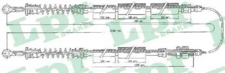 Трос стоянкового гальма LPR C0090B