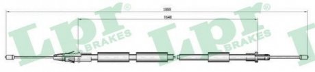 Трос ручного тормоза LPR C0106B