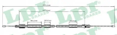 Трос стоянкового гальма LPR C0119B
