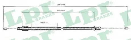 Трос стоянкового гальма LPR C0120B