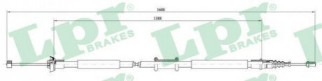 Трос ручного тормоза LPR C0198B
